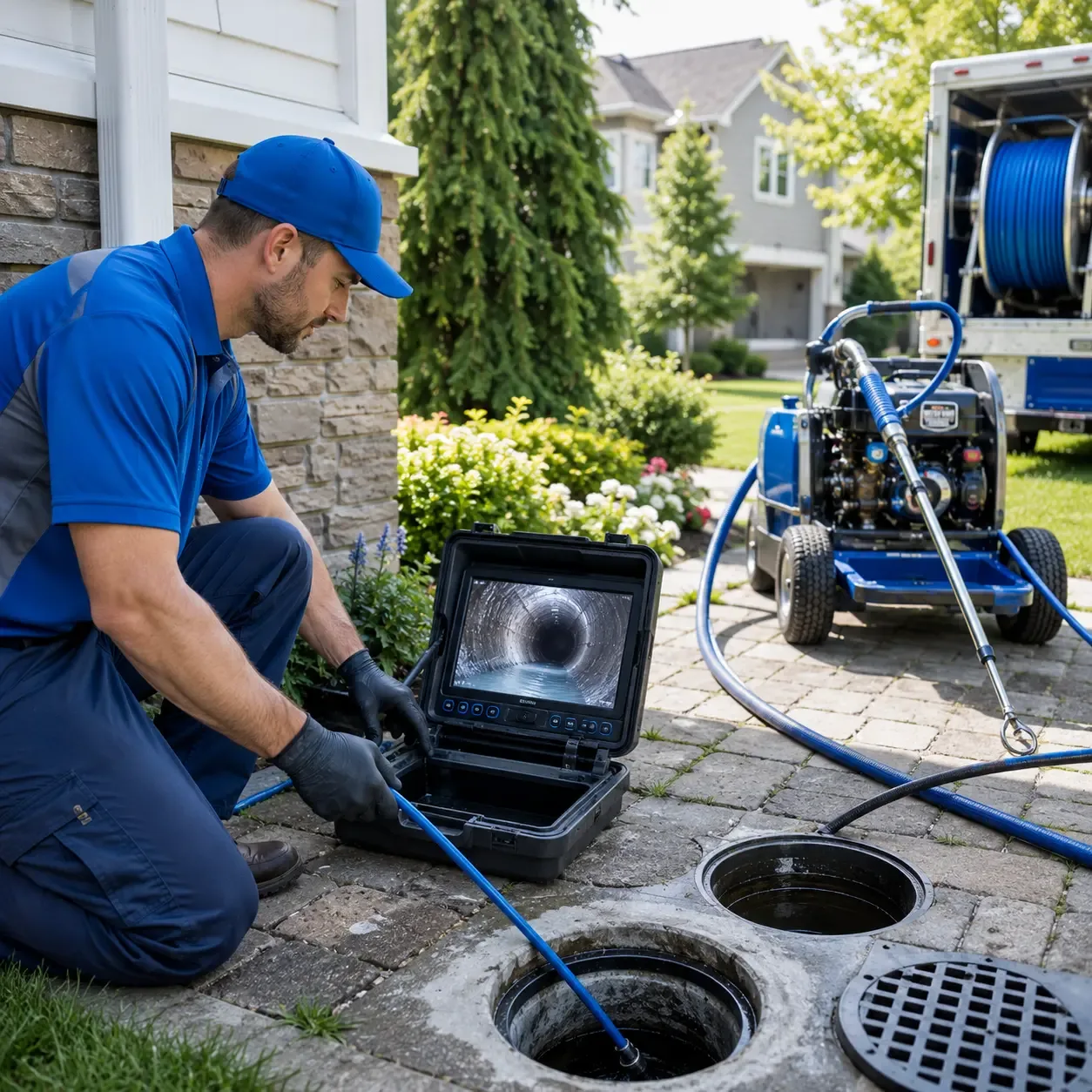 Outdoor drain cleaning professionals serving Farmington Falls, ME